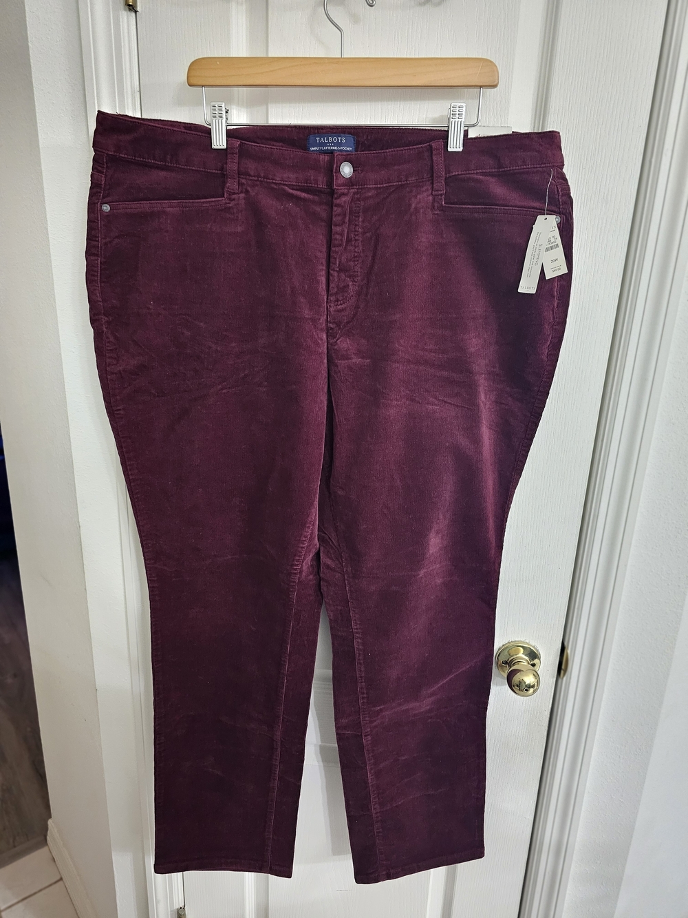 Talbots Women's Burgundy Corduroy Jeans